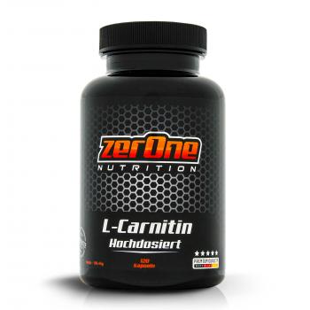 Premium L-Carnitin Kapseln hochdosiert | Fettverbrennungs Kapseln | ZerOne Fatburner L-Carnitin Kapseln | 120 Caps